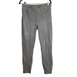 Spanx Jeggings Womens Pull On Gray Denim Pants Stretch Pull On Size Large